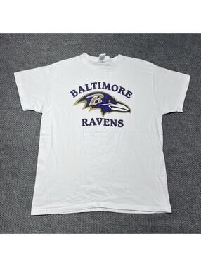 Vintage 2001 Baltimore Ravens Super Bowl Champions T-Shirt XL RARE MENS WHITE